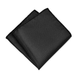New Elegant Solid Color Dark Patterned Pocket Square Men's Gentleman Formal Black Handkerchief Business Wedding Party Suit Hanky