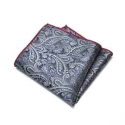 25cm Mens Classic Pocket Square Towel Polyester Paisley Striped Handkerchief Suit Shirt Accessories Wedding Party Navy Red Hanky