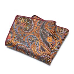 25cm Mens Classic Pocket Square Towel Polyester Paisley Striped Handkerchief Suit Shirt Accessories Wedding Party Navy Red Hanky
