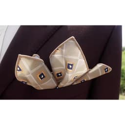 2025 New Floral Printed Pocket Square For Men Formal Silky Soft Handkerchief Wedding Suit Accessories Fashion Brown Yellow Hanky