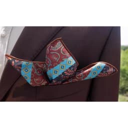 2025 New Floral Printed Pocket Square For Men Formal Silky Soft Handkerchief Wedding Suit Accessories Fashion Brown Yellow Hanky