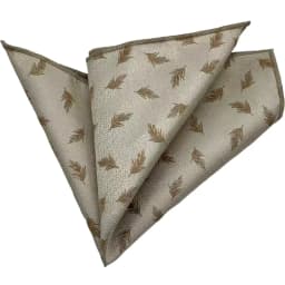 2025 New Floral Printed Pocket Square For Men Formal Silky Soft Handkerchief Wedding Suit Accessories Fashion Brown Yellow Hanky