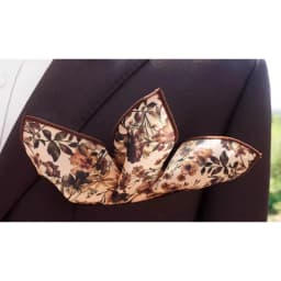 2025 New Floral Printed Pocket Square For Men Formal Silky Soft Handkerchief Wedding Suit Accessories Fashion Brown Yellow Hanky