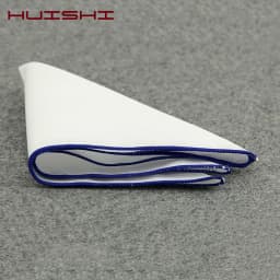 New Hanky Men's White Pocket Square Cotton Solid Color Handkerchief Chest Towel Prom Holiday Party Suit Hankies For Mens