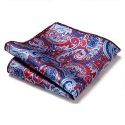 Paisley Hanky Floral Pocket Square Fit Men Suits Wedding Party Fashion Business Handkerchief Navy Blue Pocket Hanky Red Square