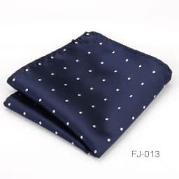 Fashion Polka Dot Paisley Mens Pocket Square Polyester Woven Navy Handkerchief Formal Dress Business Scarf Suit Tie Accessories