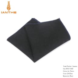 High Quality Hankerchief Scarves Vintage Wool Hankies Men's Pocket Square Handkerchiefs Striped Solid Pocket Hanky 23*23cm