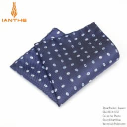 Luxury Men's Handkerchief Polka Dot Floral Wowen Jacquard Hankies Polyester Hanky Business Pocket Square Chest Towel 23*23CM