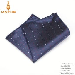 Luxury Men's Handkerchief Polka Dot Floral Wowen Jacquard Hankies Polyester Hanky Business Pocket Square Chest Towel 23*23CM