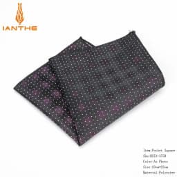 Luxury Men's Handkerchief Polka Dot Floral Wowen Jacquard Hankies Polyester Hanky Business Pocket Square Chest Towel 23*23CM