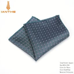 Luxury Men's Handkerchief Polka Dot Floral Wowen Jacquard Hankies Polyester Hanky Business Pocket Square Chest Towel 23*23CM