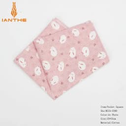 New High Quality Men's 100% Cotton Animals Handkerchief For Man Fish Bear Print Pocket Square Chest Towel SuitS Hankies 25*25cm
