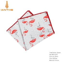 New High Quality Men's 100% Cotton Animals Handkerchief For Man Fish Bear Print Pocket Square Chest Towel SuitS Hankies 25*25cm