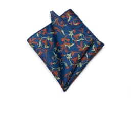 27cm Retro British Style Brown Pocket Square Animal Flower Printed Polyester Handkerchief For Men Towel Formal Suit Tuxedo Hanky