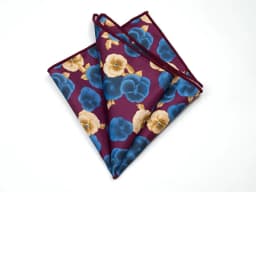 27cm Retro British Style Brown Pocket Square Animal Flower Printed Polyester Handkerchief For Men Towel Formal Suit Tuxedo Hanky