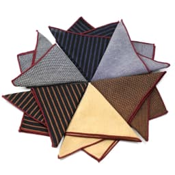 Solid Striped Brown Pocket Square 23CM Cotton Men's Suit Handkerchief Groom Host Hanky Wedding Party Chest Tie Suit Accessories