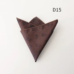 23cm New Luxury Spring Men's Pocket Square Paisley Graffiti Brown Color Handkerchief Tuxedo Suit Accessories Square Scarf Cravat
