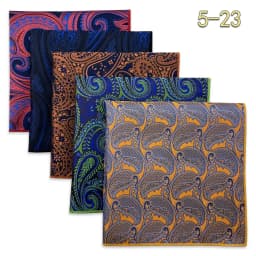 5 Pieces Mens Pocket Squares Set Party Wedding Gift Handkerchief Fashion Formal Bundle Hanky Luxury Unique
