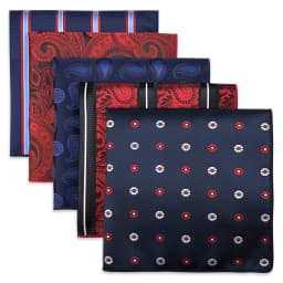 5 Pieces Mens Pocket Squares Set Party Wedding Gift Handkerchief Fashion Formal Bundle Hanky Luxury Unique