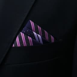 Brand Kerchief Man Dark Blue Striped April Fool's Day Fit Formal Party Pocket Square Handkerchiefs Suit Accessories Men Necktie