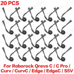 Roborock Qrevo C/C Pro/Curv/CurvC/Edge/EdgeC/S5V Compatible Main Side Brush, Mop Cloth, Dust Bag & Filter Set