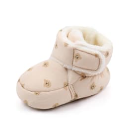 2024 Winter Baby Boots, Infant Girls Boys Warm Fashion Solid Shoes with Fuzzy Balls First Walkers Kid Shoes 0-18M High Quality
