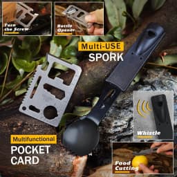 (No flint) Outdoor Adventure Survival Kit SOS Emergency First Aid Kit Camping Equipments Self-defense EDC Box