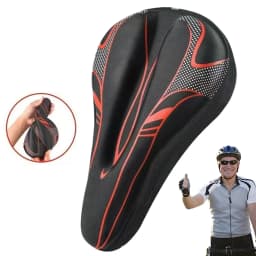 Bike Seat Cushion, Silicone Gel Padded Saddle Cover Bike Seat Cover For Men Women, Adjustable Soft Padding Bicycle Seat Cushion