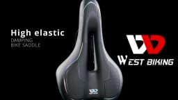 WEST BIKING Thickened Bike Saddle Dual Shock Balls Comfort Hollow Non-Slip Soft Cushion For MTB Road Bike Cycling Accessories