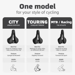 WEST BIKING Thickened Bike Saddle Dual Shock Balls Comfort Hollow Non-Slip Soft Cushion For MTB Road Bike Cycling Accessories