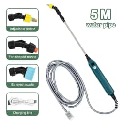 2400mAh High Pressure Electric Garden Sprayer Portable Plant Watering Tool With 3 Mist Nozzles For Lawn Crop Irrigation