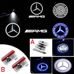 2Pcs Car LED Welcome Projector Light Door Lamp For Mercedes Benz W212 W205 AMG ML W166 W176 W177 W246 W213 GLC GLB GLA GLS GLE1