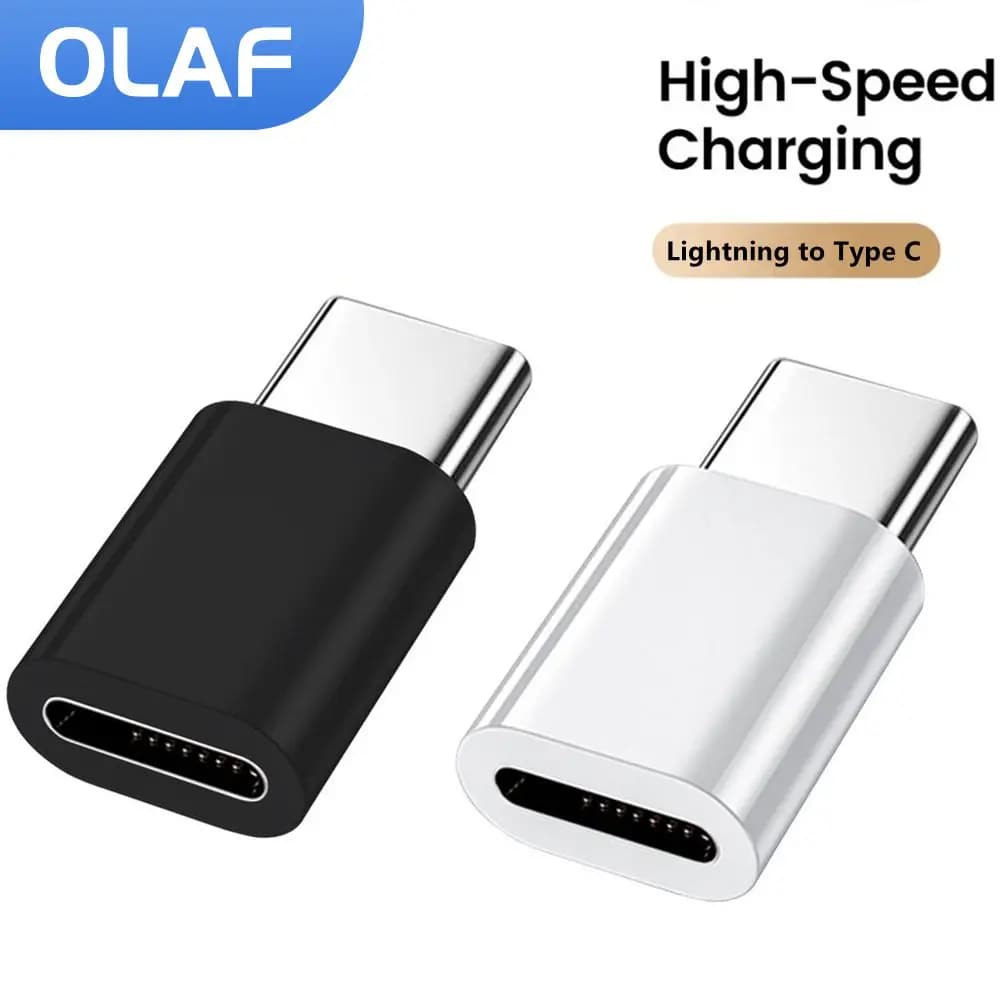 USB Type C to Lightning Adapter High Speed Data Transfer Fast Charging Lightning Female to USB C Male Converter For iPhone 15 16