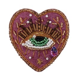 Hand Mouth Eyes Heart Beaded Patches Rhinestone Applique Sew on Crystal for Clothing Jeans Jackets Handbag Shoes DIY Decor