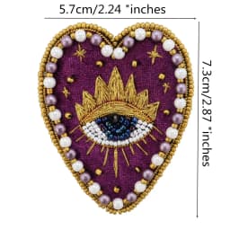 Hand Mouth Eyes Heart Beaded Patches Rhinestone Applique Sew on Crystal for Clothing Jeans Jackets Handbag Shoes DIY Decor