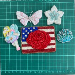 Hand Mouth Eyes Heart Beaded Patches Rhinestone Applique Sew on Crystal for Clothing Jeans Jackets Handbag Shoes DIY Decor