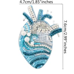 Hand Mouth Eyes Heart Beaded Patches Rhinestone Applique Sew on Crystal for Clothing Jeans Jackets Handbag Shoes DIY Decor