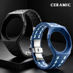 Ceramic Modification Kit For Swatch x AP Royal POP Pocket Biomaterials Ceramic Strap For 3 Clock 12 Clock Wristwatch Accessory