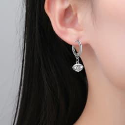 Skyrim Heart Star Shell Flower Clear Zircon Drop Earring Stainless Steel Gold Color Minimalist Hoop Earrings Women Jewelry Gift