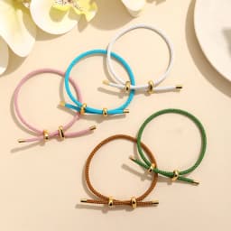 BenS High quality Wire Rope Bangle For Women Colorful Handmade DIY Men Bracelets Adjustable rope Bracelet Jewelry wholesale B13