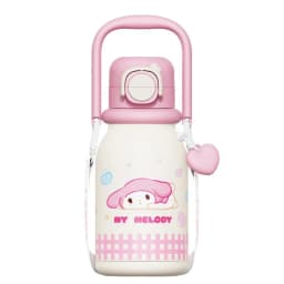 X&W640ML Stainless Steel Kawaii Sanrio Hello Kitty Insulated Water Bottle Straw Cup Vacuum Cup Portable Outdoor Ice Bucket