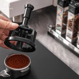 MUVNA WDT Tool Needle Distribution for 51/53/58mm Portafilter, Press to Automatically Rotate with 9 Needles Coffee Accessories