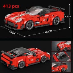 Speed City Racing Car Building Blocks Sports Technical Car Racer Vehicle Supercar Moc Model Educational Brick Toys Gift