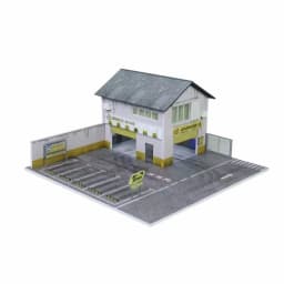 1/64 Scale Car Parking Lot Realistic Miniatures Garage Diorama Scenery Models Car Repair Shop Scene Display Car Garage Model Set