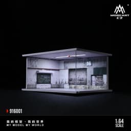 1/64 Scale Car Parking Lot Realistic Miniatures Garage Diorama Scenery Models Car Repair Shop Scene Display Car Garage Model Set