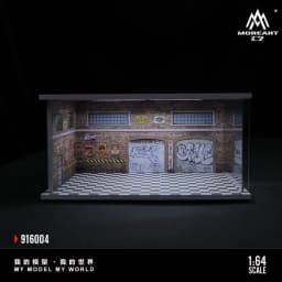 1/64 Scale Car Parking Lot Realistic Miniatures Garage Diorama Scenery Models Car Repair Shop Scene Display Car Garage Model Set