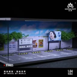 1/64 Scale Car Parking Lot Realistic Miniatures Garage Diorama Scenery Models Car Repair Shop Scene Display Car Garage Model Set