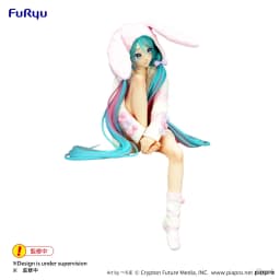 15CM Anime HATSUNE MIKU Figure Noodle Stopper Figure Rabbit Ear Pajamas Model Toy Doll Aciton Figure Collection Gift PVC