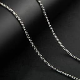 3mm Men's Cuban Chain Necklace Simple Stainless Steel Necklace Fashion Titanium Steel Jewelry Trend Accessories Gift