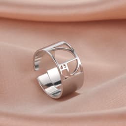 Dawapara Fibonacci Spiral Golden Ratio Ring Sacred Geometry Math Jewelry Stainless Steel Adjustable Rings